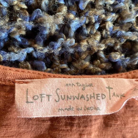 Ann Taylor LOFT Sunwashed Tank made in India. GUC. Super soft! - Picture 2 of 7